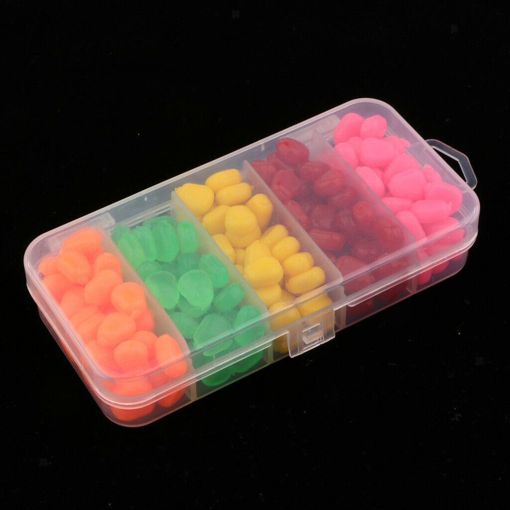200Pcs Artificial Corn Fishing Soft Lure Baits Corn Grain Flavor