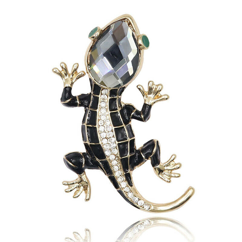 Crystal Lizard Brooches for Women Cute Fashion Animal Pin Clothes Jewelry.l8