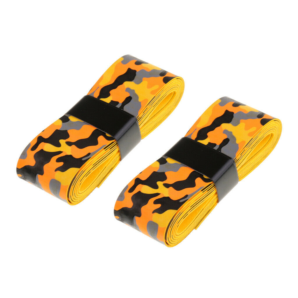 Anti-slip Squash/ Tennis Bat Overgrip Racket Grip Tape Yellow and Orange