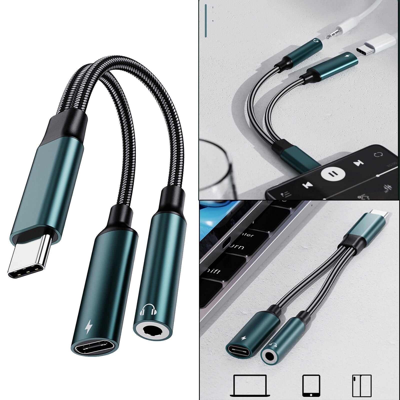 Audio Converter Headphone Adapter USB C to Audio Connector for Smart Phones