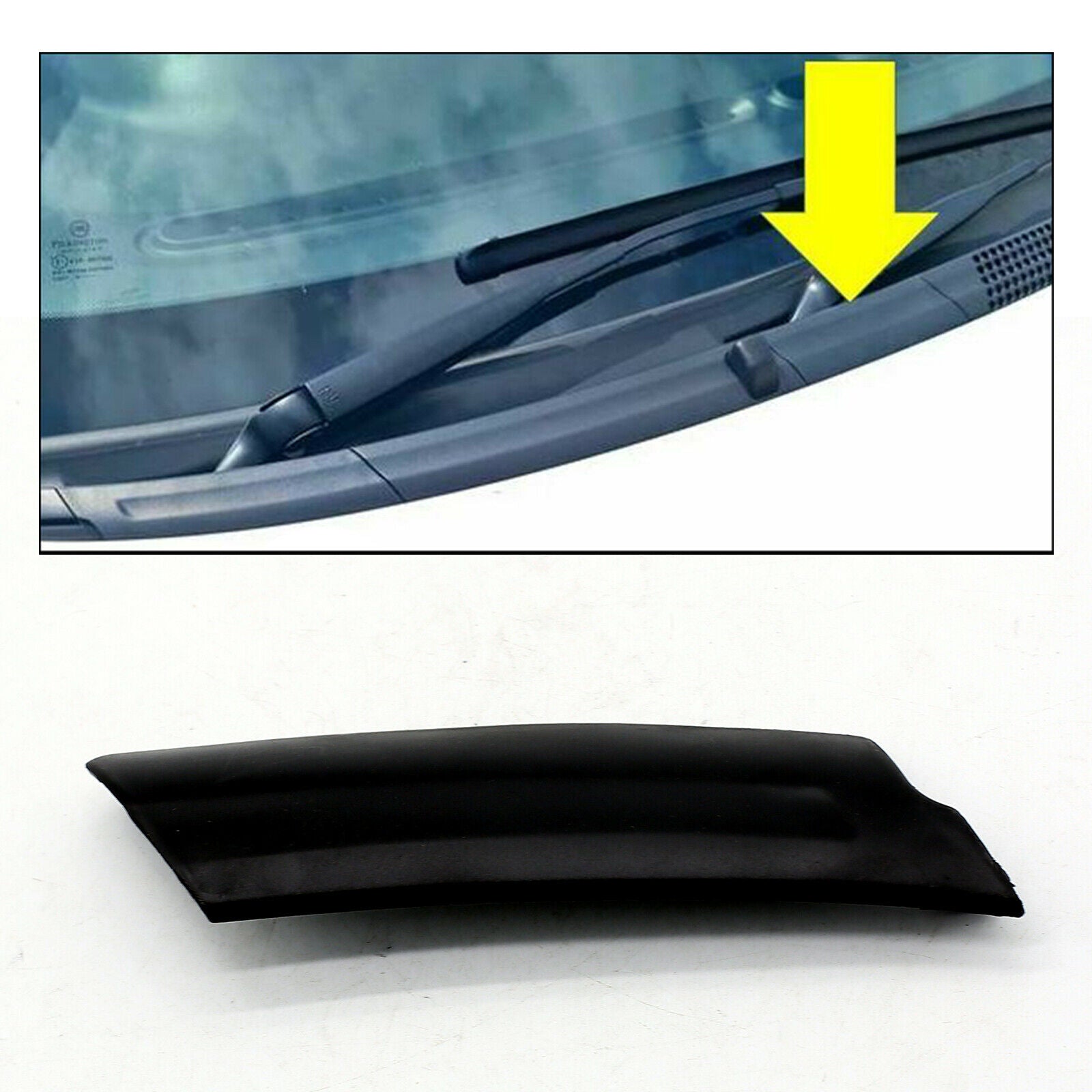 Auto Wiper Scuttle Panel Trim Cover Right Hand 735452712 for Fiat 500 Black