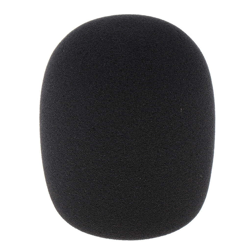 Large Black Microphone Mic Foam Cover Mic Protection for Recording 5cm Dia