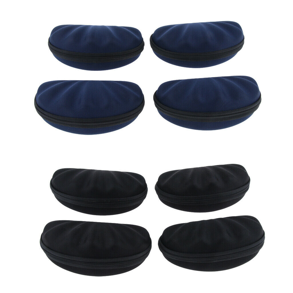 8Pcs Large Glasses Sunglasses Hard Case Box Protector Holder - Zipper Design -
