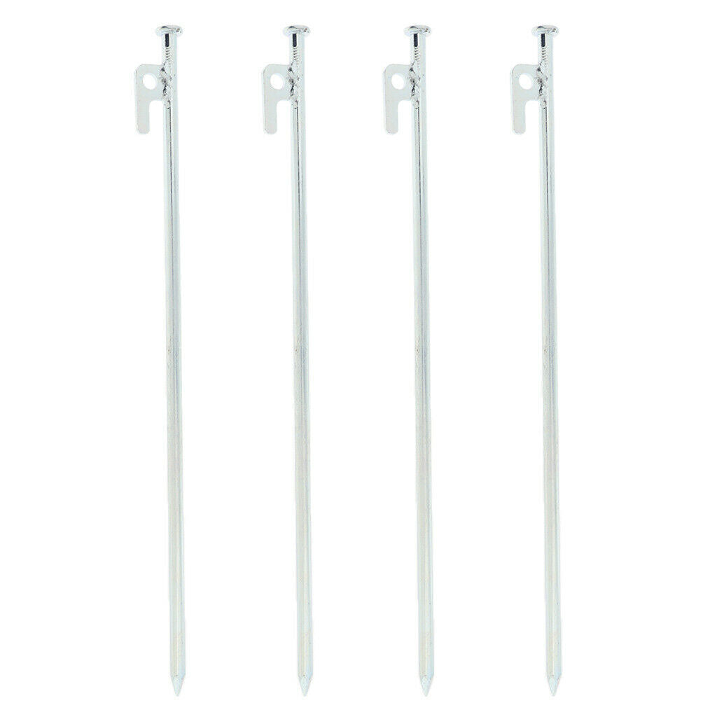 2X 4 Pieces Outdoor Camping Tent Stakes Awning Tarp Ground Nails Pegs Pins 40cm