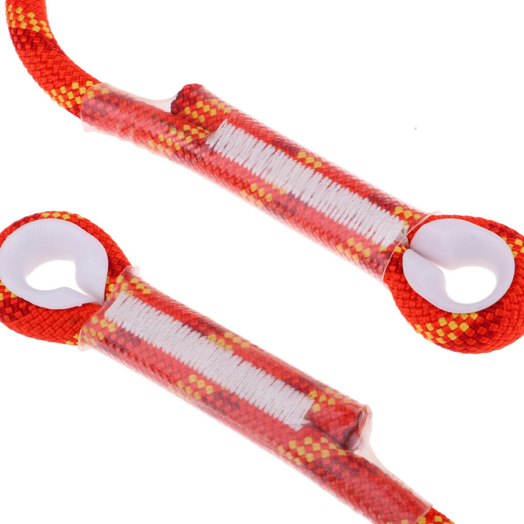 2X 10.5mm Rock Climbing Knotted Pre-sewn Eye-to-Eye Prusik Loop Cord Rope 80CM