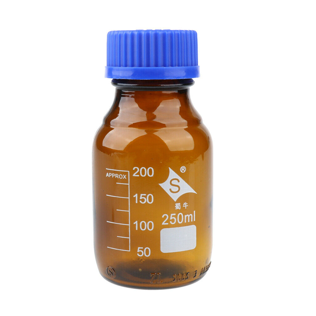 2 Pieces Borosilicate Glass Liquid Graduated Bottle, 250mL Graduated Tumbler