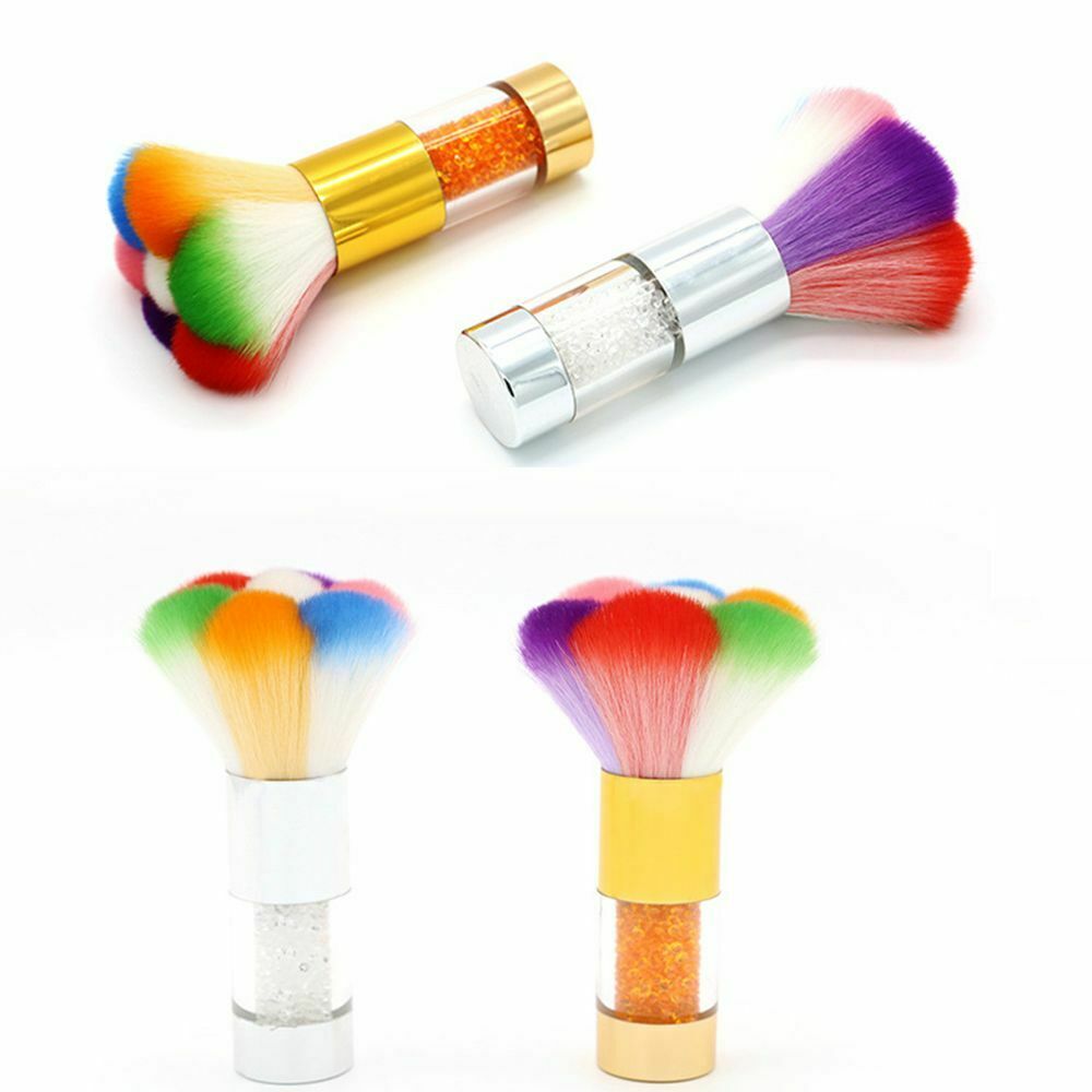 Glitter Diy Tool Nail Art Dust Brush Fiber Hair Powder Remover Nail Cleaner