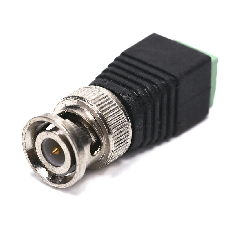 10 Male Coax CAT5 To Coaxial BNC Cable Connector adapter Camera CCTV Vide.l8
