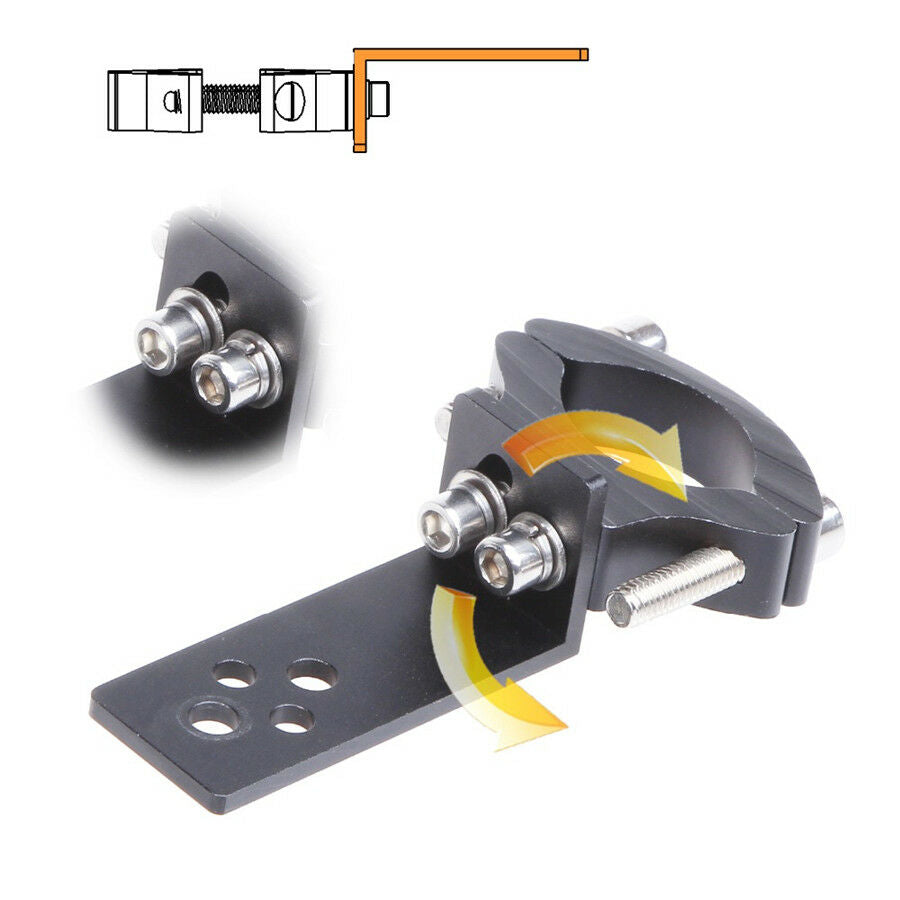 2 Sets Black Aluminum Alloy Motorcycle 30-54mm Tube Fork Spotlight Holder Clamp