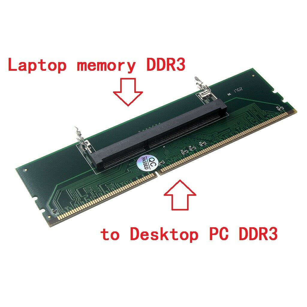 DDR3 Laptop SO-DIMM to Desktop DIMM Memory RAM Connector DDR3 Best Adapter