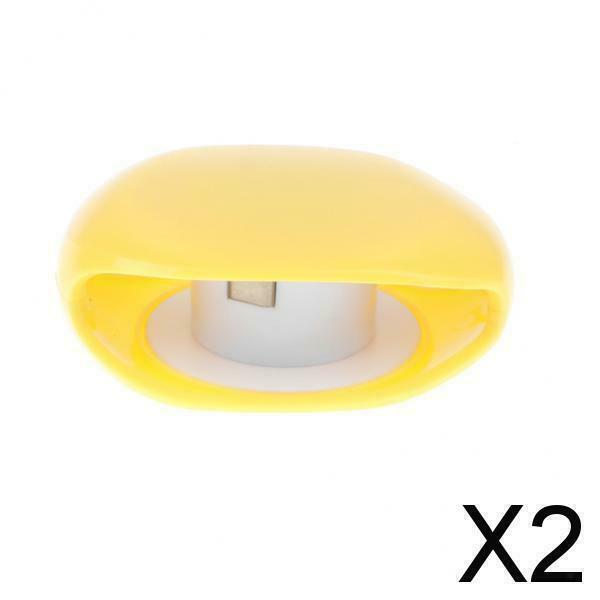 2X Earphone Cable Cord Organizer Retractable Wire Winder Holder Tool yellow