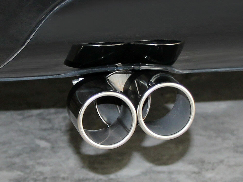 Twins Rear Bent Stainless Steel Car Exhaust Dual Pipe Chrome Tail Muffler Tip