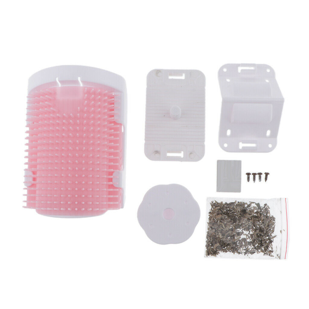 Pet Cat Wall Corner Grooming Massage Self Groomer Brush Cat Hair Clean Tools