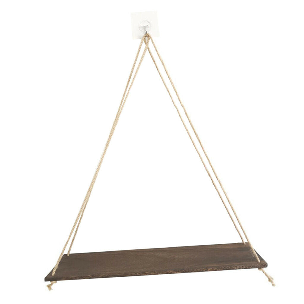 Set of 3 Wooden Decorative Wall Mounted Shelves Ourdoor Hanging Rack Decor