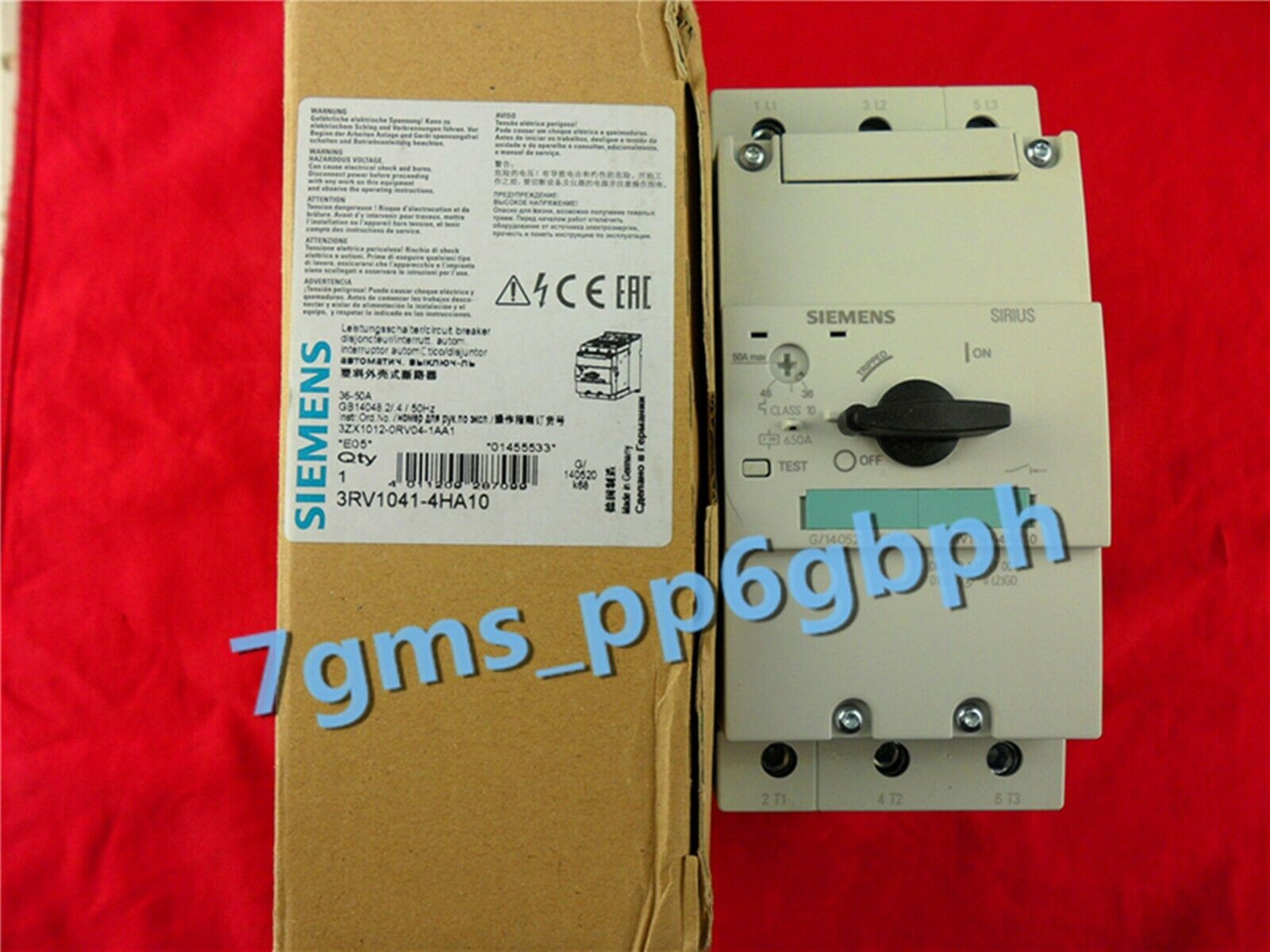 1 PCS NEW IN BOX Siemens Motor Protection Switch Circuit Breaker 3RV1041-4HA10