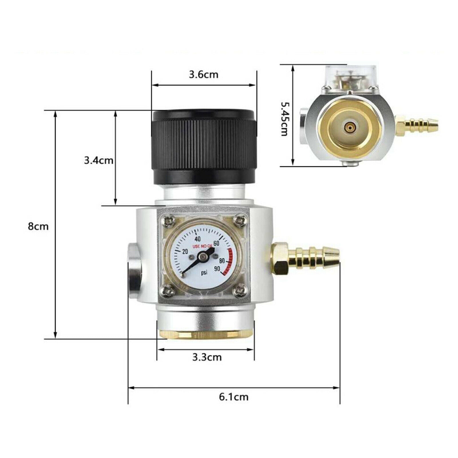 Mini Gas Regulator CO2 Charger Kit Keg Charger for Soda Maker Sparkling