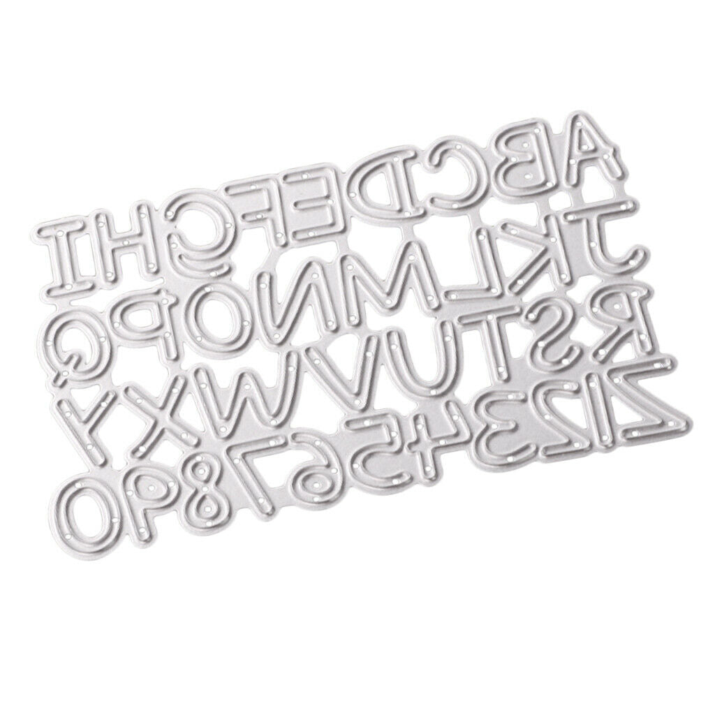 Numbers Letters Cutting Dies for Scrapbook Embossing Album Paper Decoration