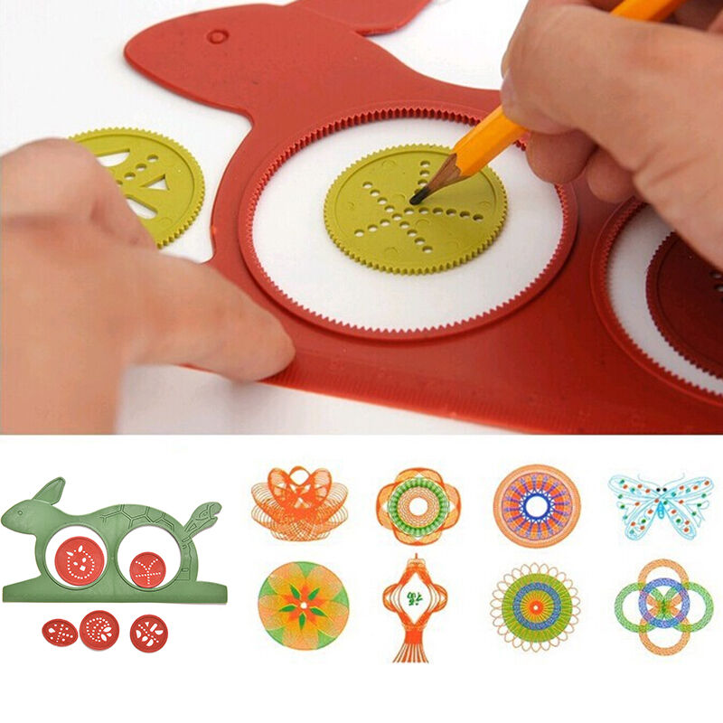 1 Set Creative Drawing Ruler Geometric Sketchpad Kids Gift Board Education.l8