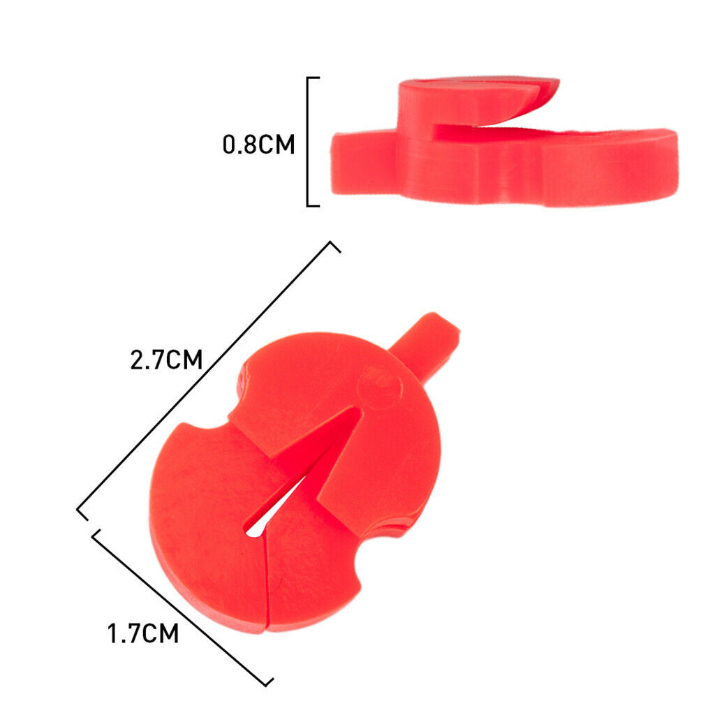 10pcs Violin Mute Silencer for Trumpet Players Beginners Students Practice, Red