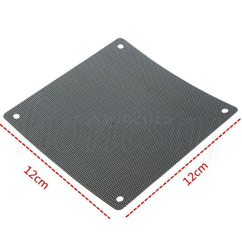 5PCS 120mm Cuttable Black PVC PC Fan Dust Filter Dustproof Case Computer .l8