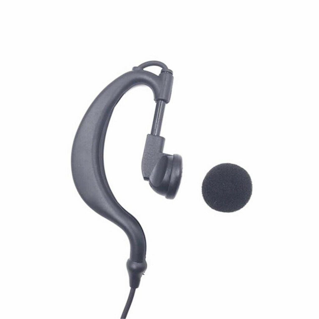 Soft G Shape Radio Ear Piece Headphone PTT with Mic for Kenwood Earphones