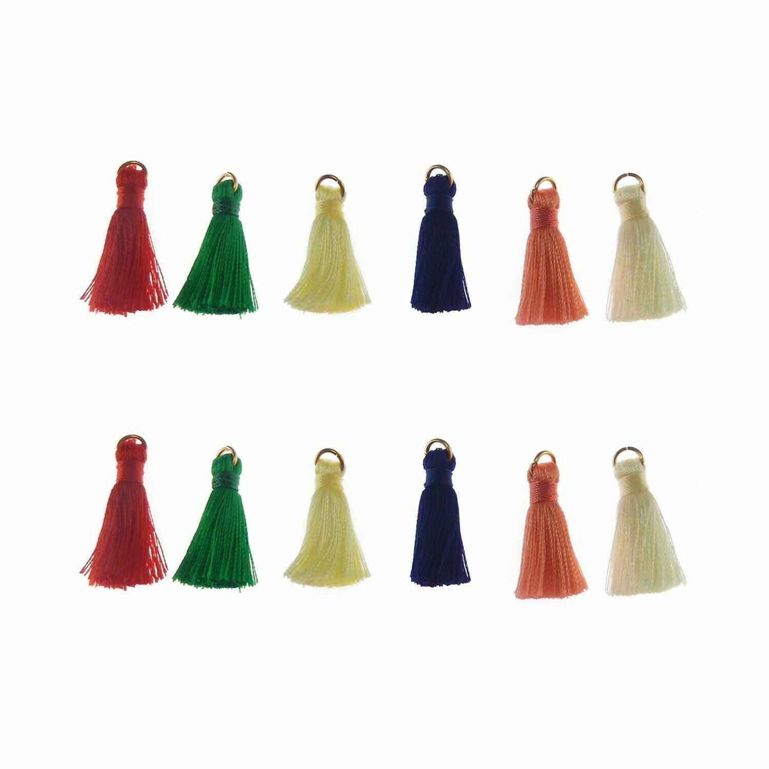 Lot of 10 Mini Tassels Bracelet Earring Pendant Keychain Dangles Hanging Decors