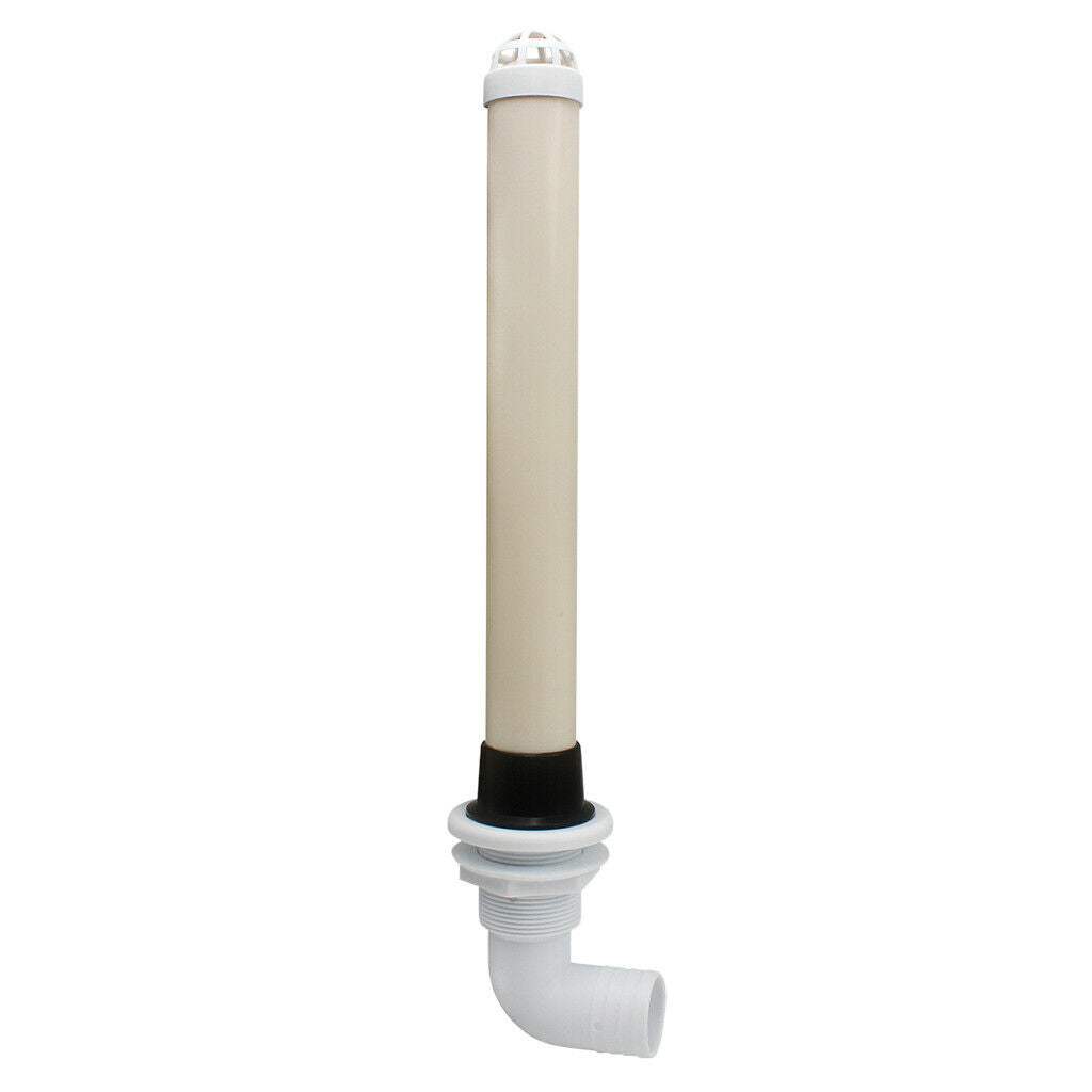 Custom Plastic 1 1/2" 90 Degree Marine Thru Hull with Boat Overflow Tube
