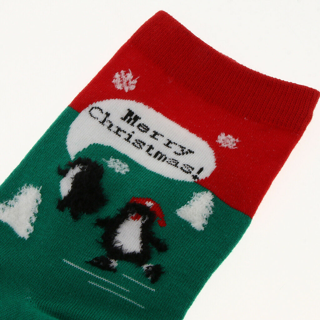 Christmas Socks Santa Claus Gift Xmas Funny Socks Kids Girl Women Green