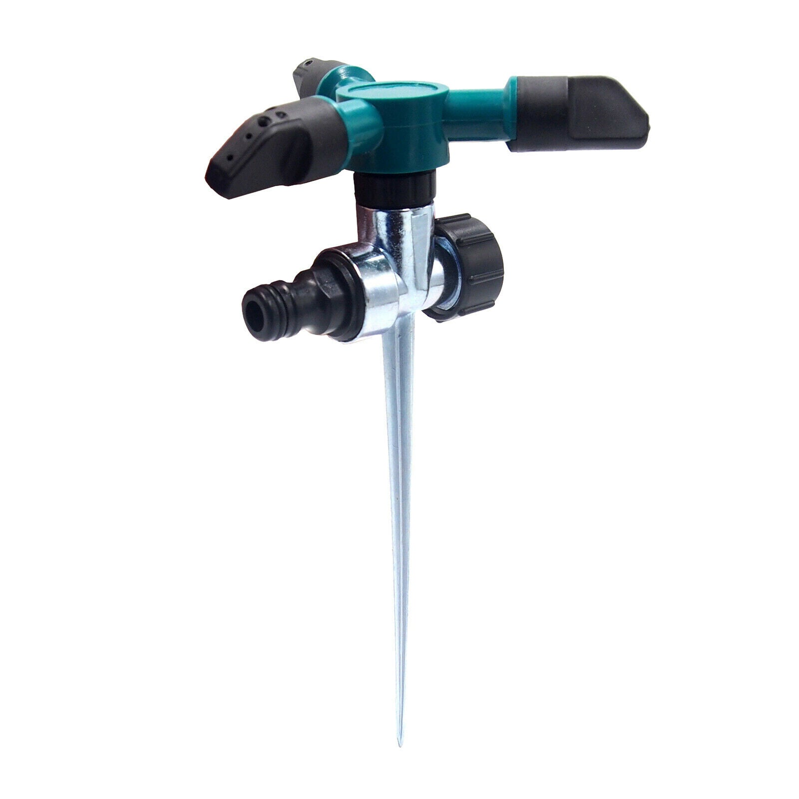 Auto 360 Spinning Sprinkler Heads Spike Base Lawn Irrigation Drip System
