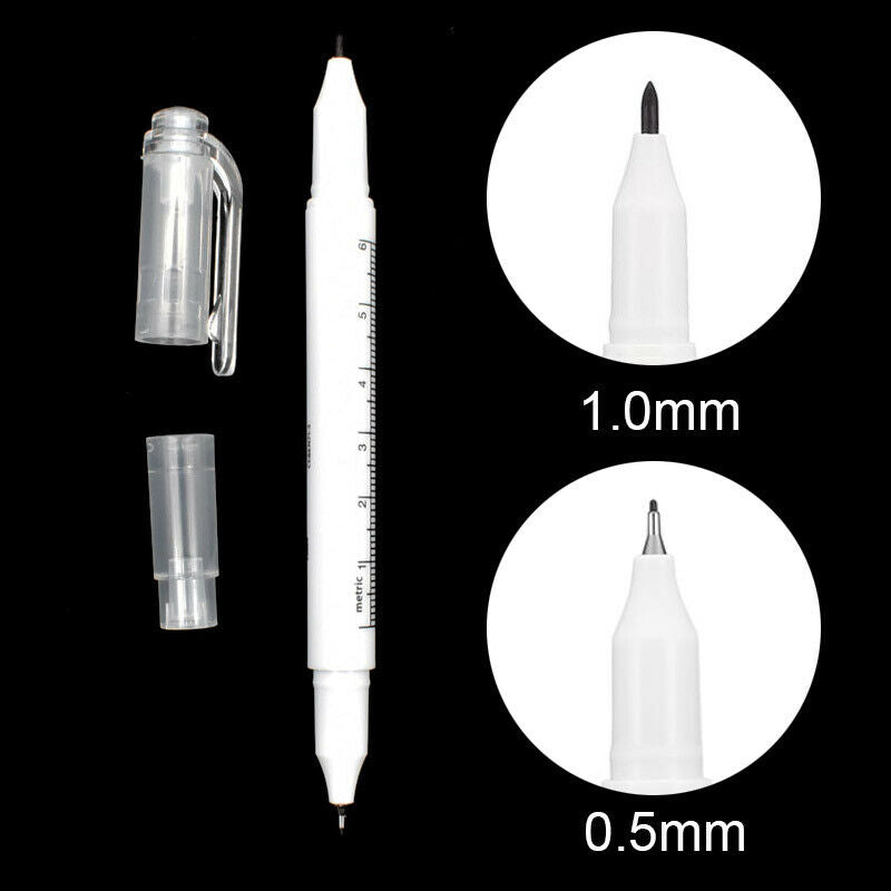3Pcs Eyebrow Tattoo Marking Pen Pencil Ruler Permanent Makeup Microblading Tool