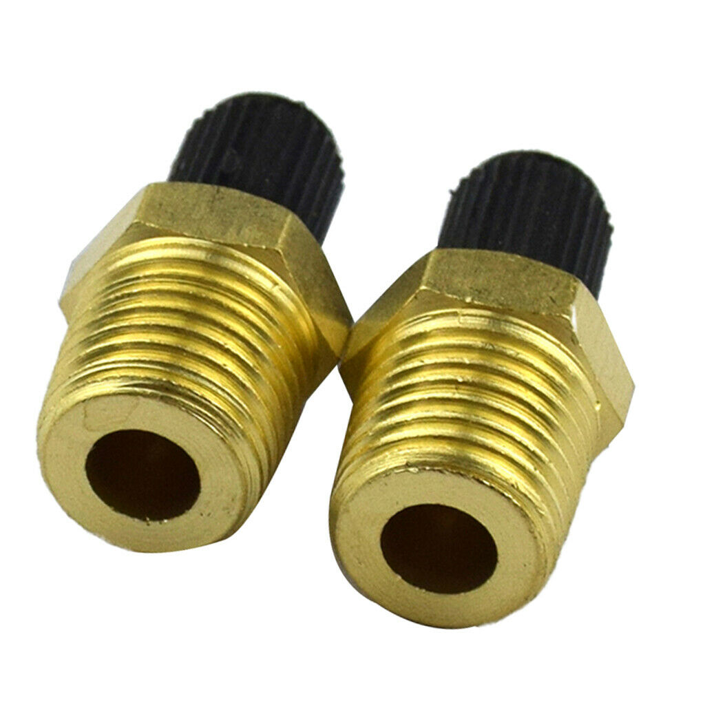 2Pcs 1/4 Inch NPT Brass Auto Compressor Tank Fill Valve, Golden
