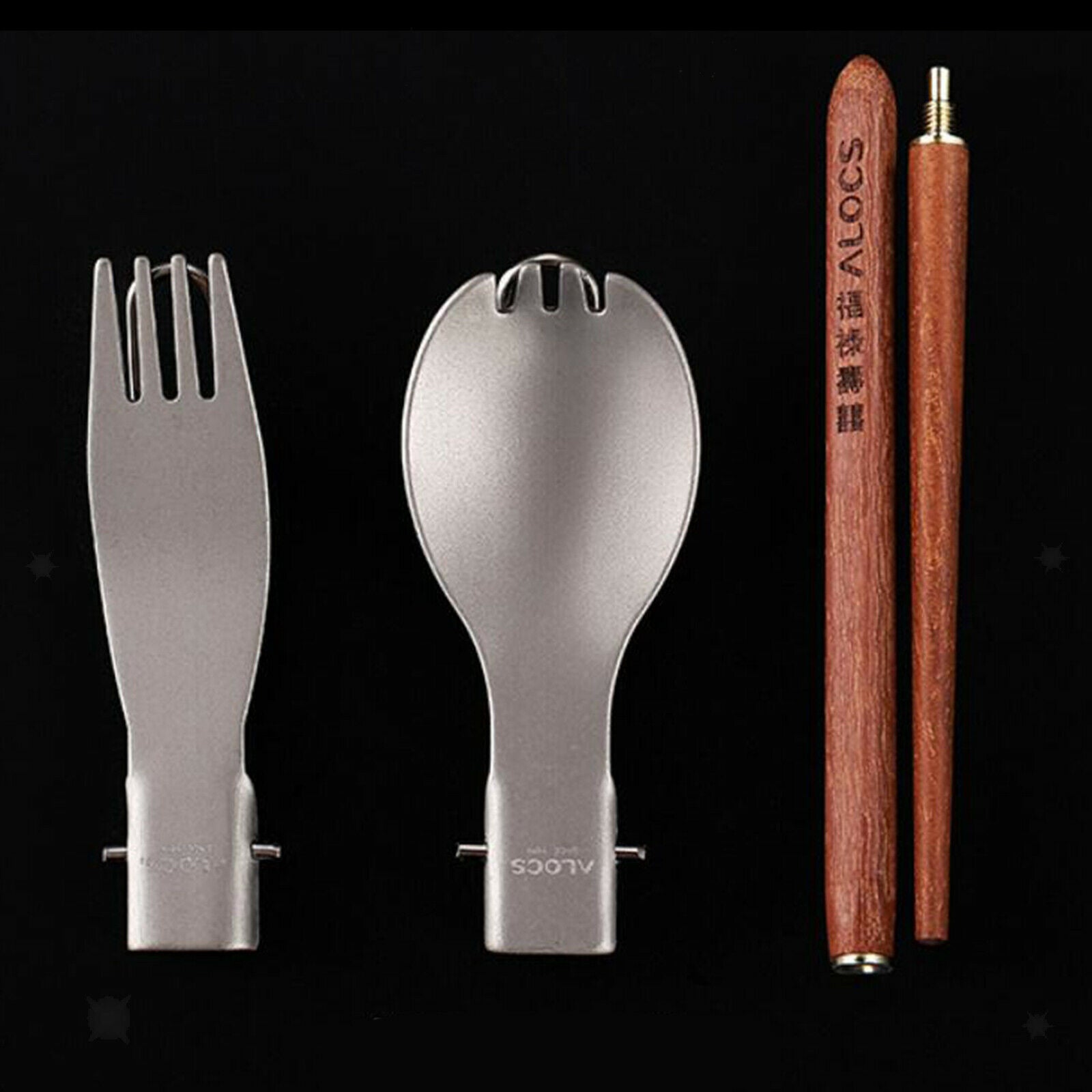 Camping Tableware Chopsticks Spoon Fork for Travel BBQ Backpacking Hiking
