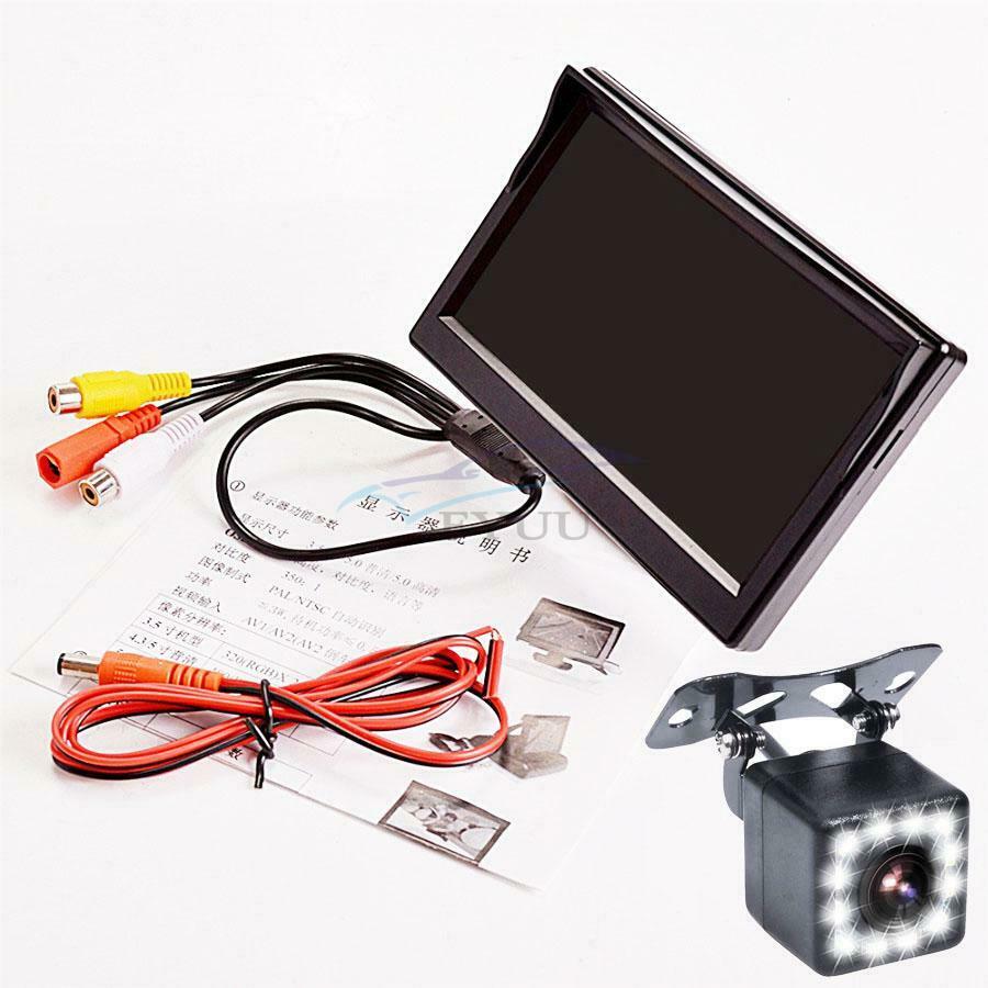 5-inch Car TFT LCD High-definition Digital Display + 12LED Dynamic Track Camera