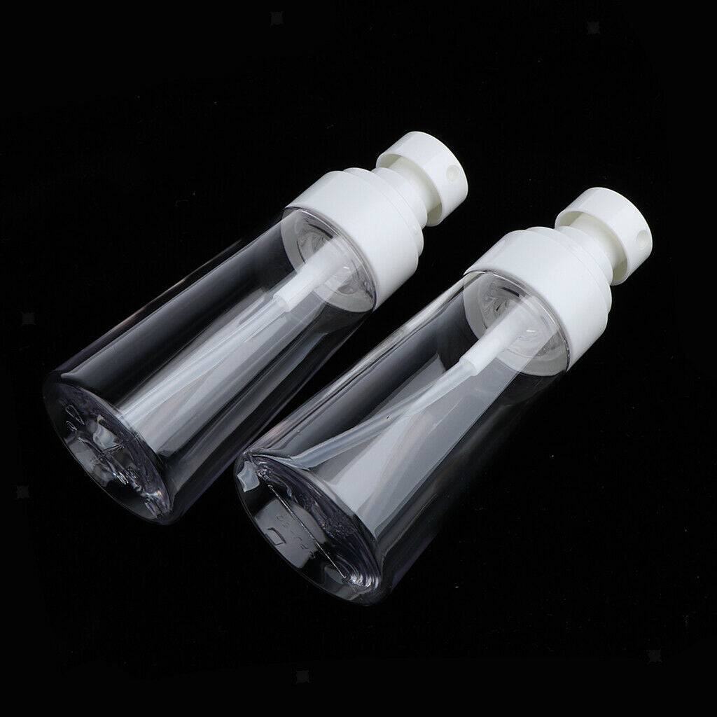 2 Travel Refillable Fine Mist Perfume Atomizer Pump Spray Empty Bottle 60ml