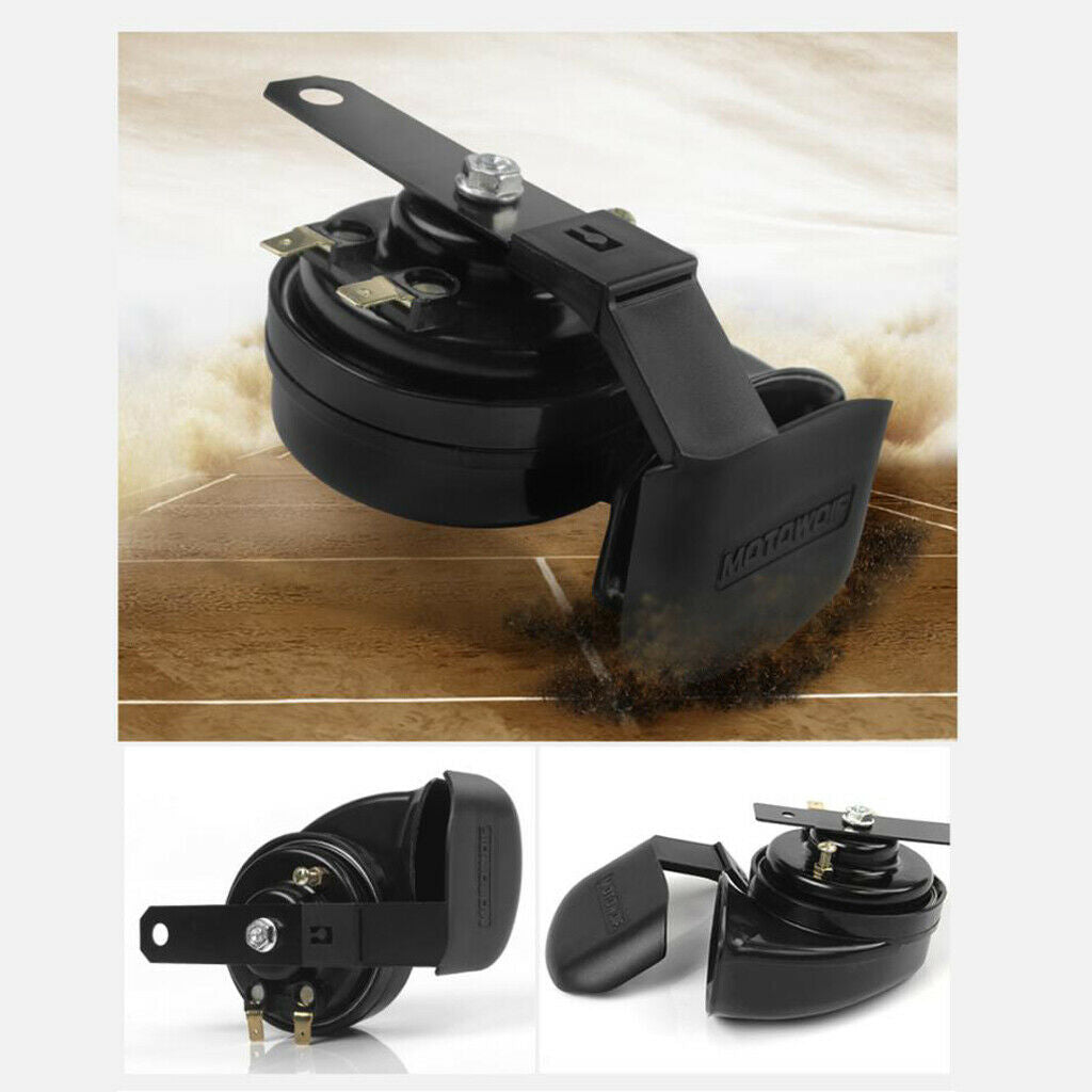 110dB 510HZ Snail Horn Universal for 12V Motorcycle Motorbike Car - Black