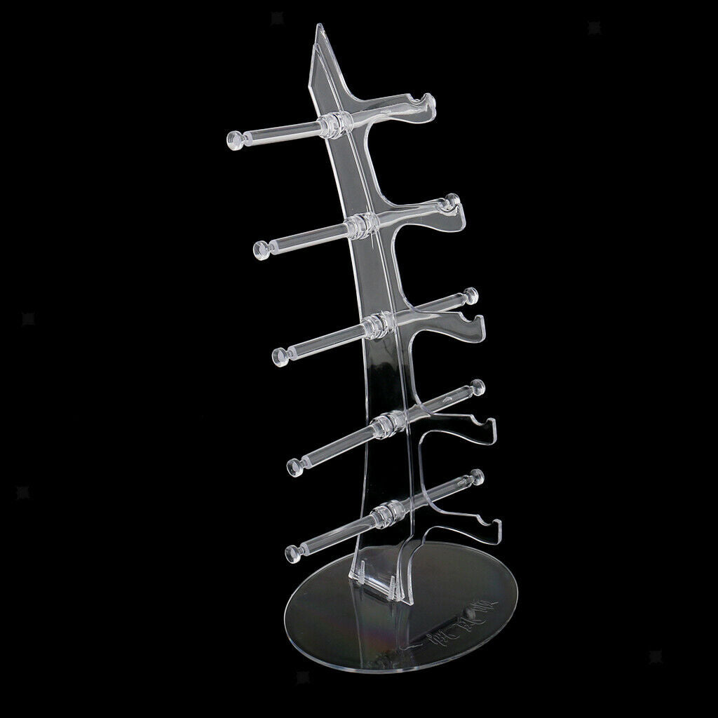 2 Pieces 5 Pair Eyewear Eyeglass Rack Tabletop Display Stand Holder 5 Layer