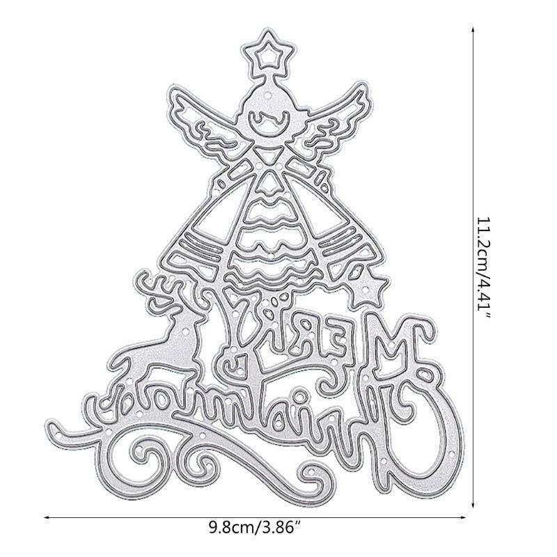 Merry Christmas Angel Metal Cutting Dies Stencil DIY Scrapbooking Album Paper