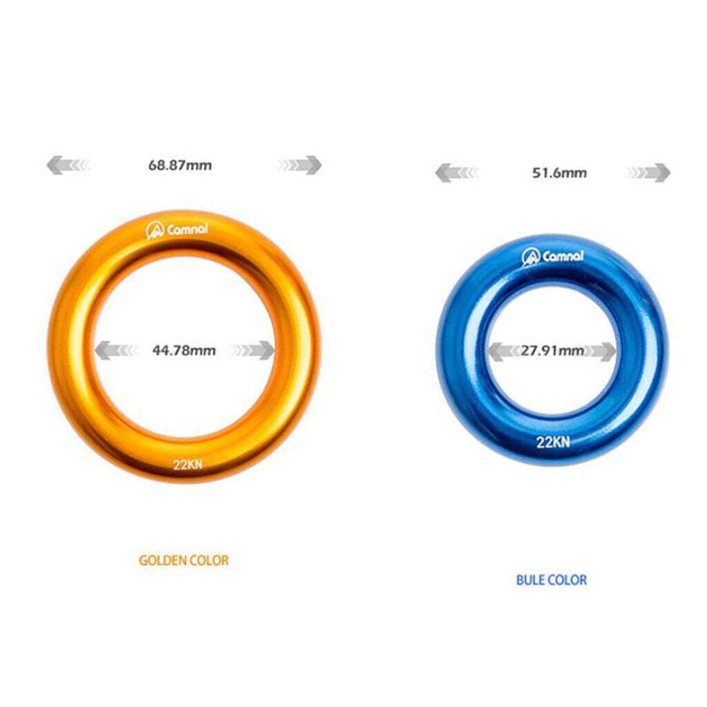 2x 22kN Rappel Ring Aluminum Alloy Bail-Outs for Rigging Climbing   L+S
