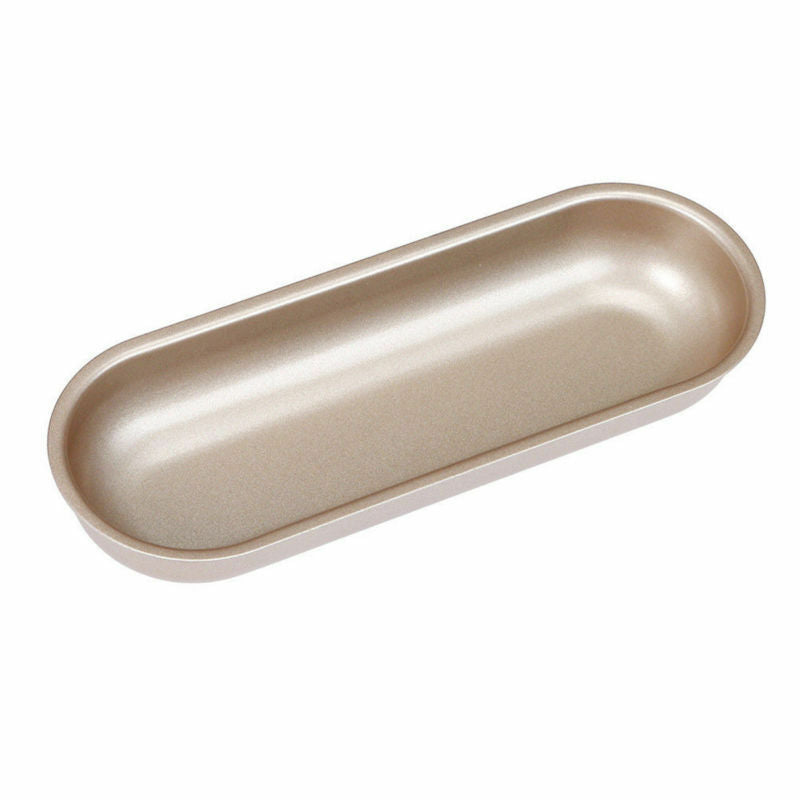 Hot Dog Bun Pan Hotdog Bread Mould Non Stick Bakeware Oval Cake Mold 185*67*25mm