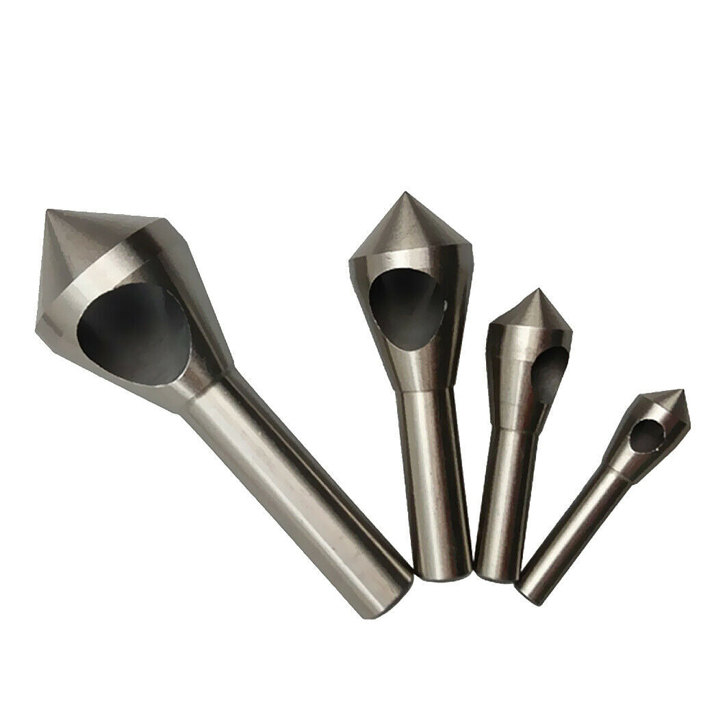 4 Pieces Carbon Steel Countersink Countersink Metal Cutter Drill Set 2-20mm