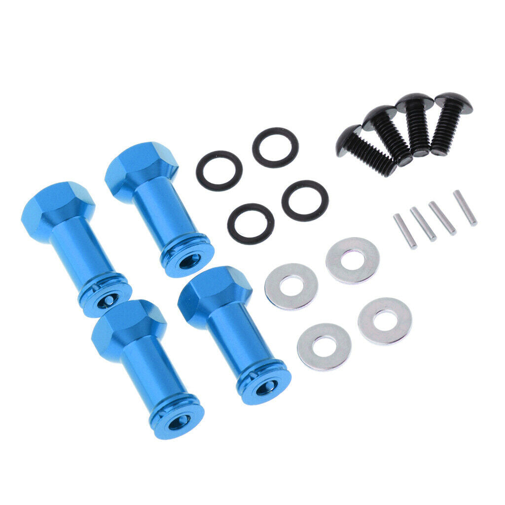 4 Pack Alloy 12mm Hex 25mm Wheel Extension Adapter Drive Hub for 1/18 Scale RC