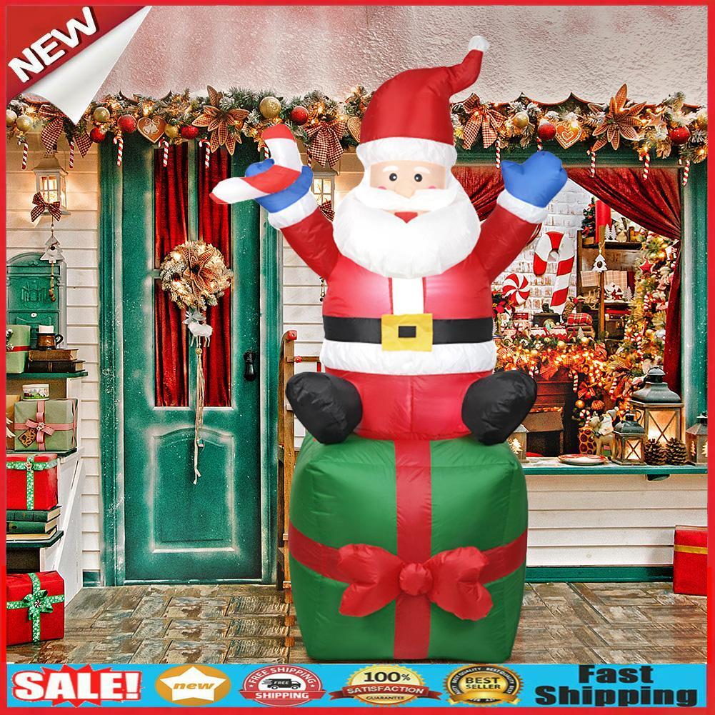 1.8m Inflatable Christmas Party Santa Claus Holiday Airblown Yard Outdoor Decor