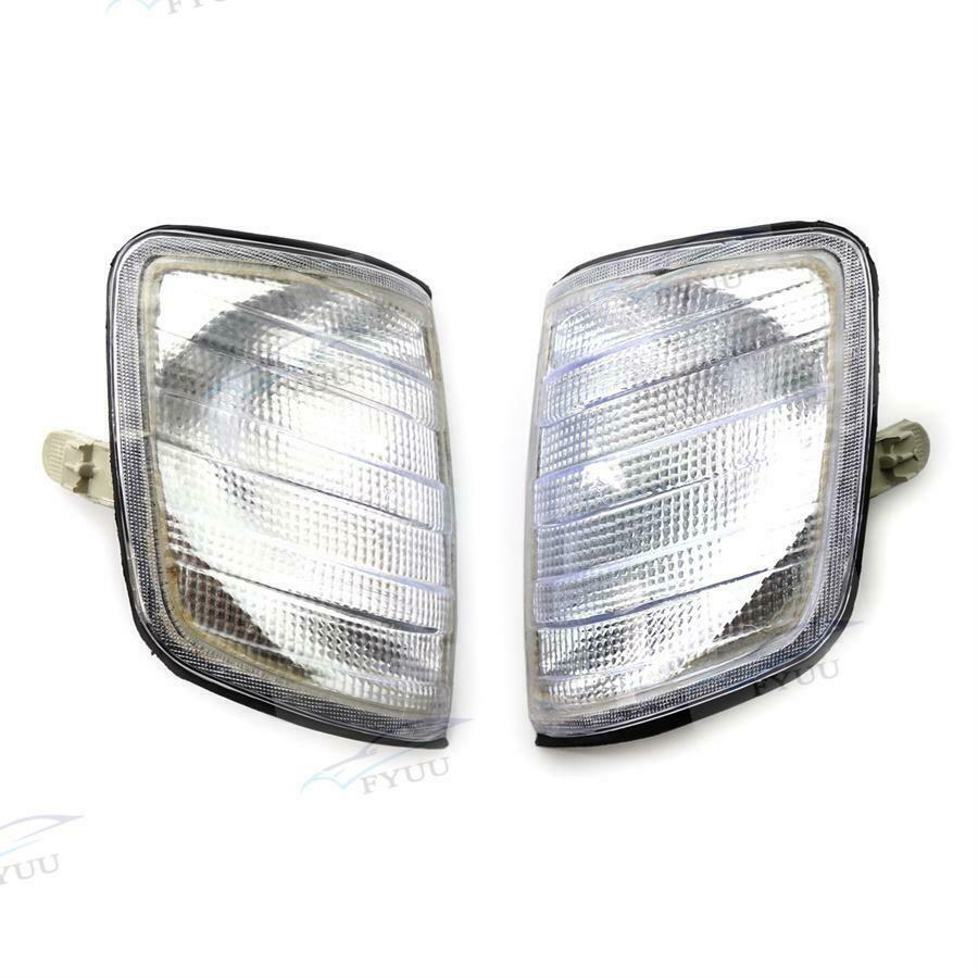 For Mercedes Benz W124 1985-95 Right + Left Clear Corner Light Turn Signal Light