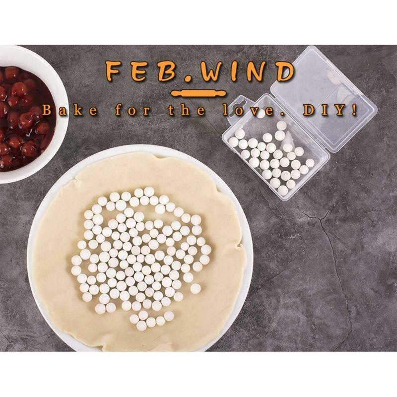 500g Pie Ceramic Baking Beans Beads Press Stone Weights Tools with Storage Bag