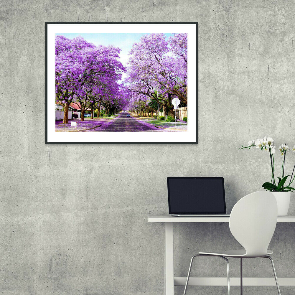 5D DIY Full Drill Diamond Painting Bauhinia Cross Stitch Mosaic Craft Kit @