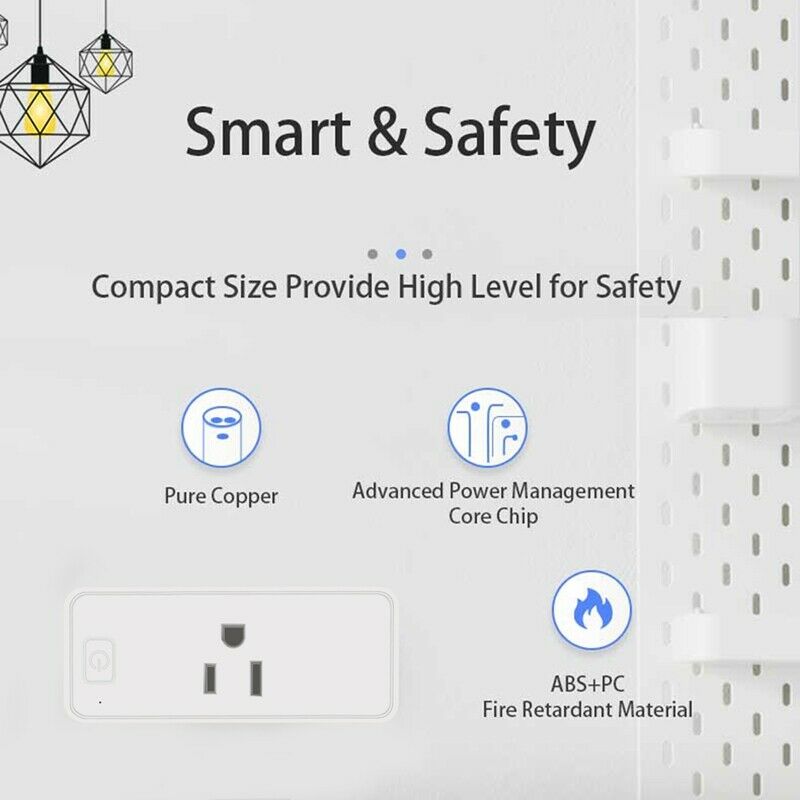 Smart WiFi Socket with Dual USB Remote Control App Control Voice Control TimerX1