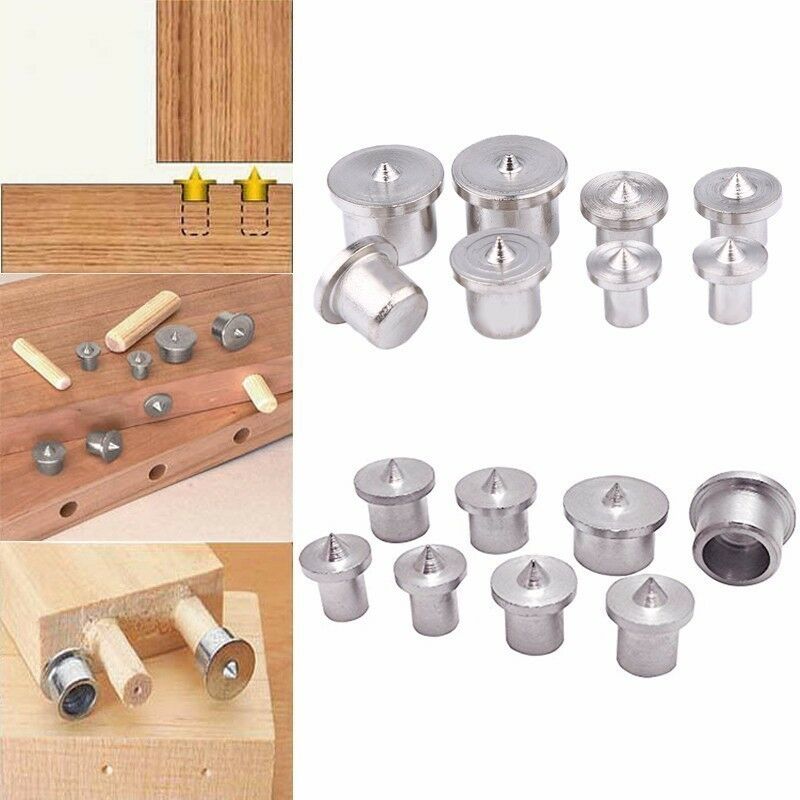 8pcs Dowel Pins Center Point Set Woodworking Dowel Tenon Center Set 6/8/10/12mm