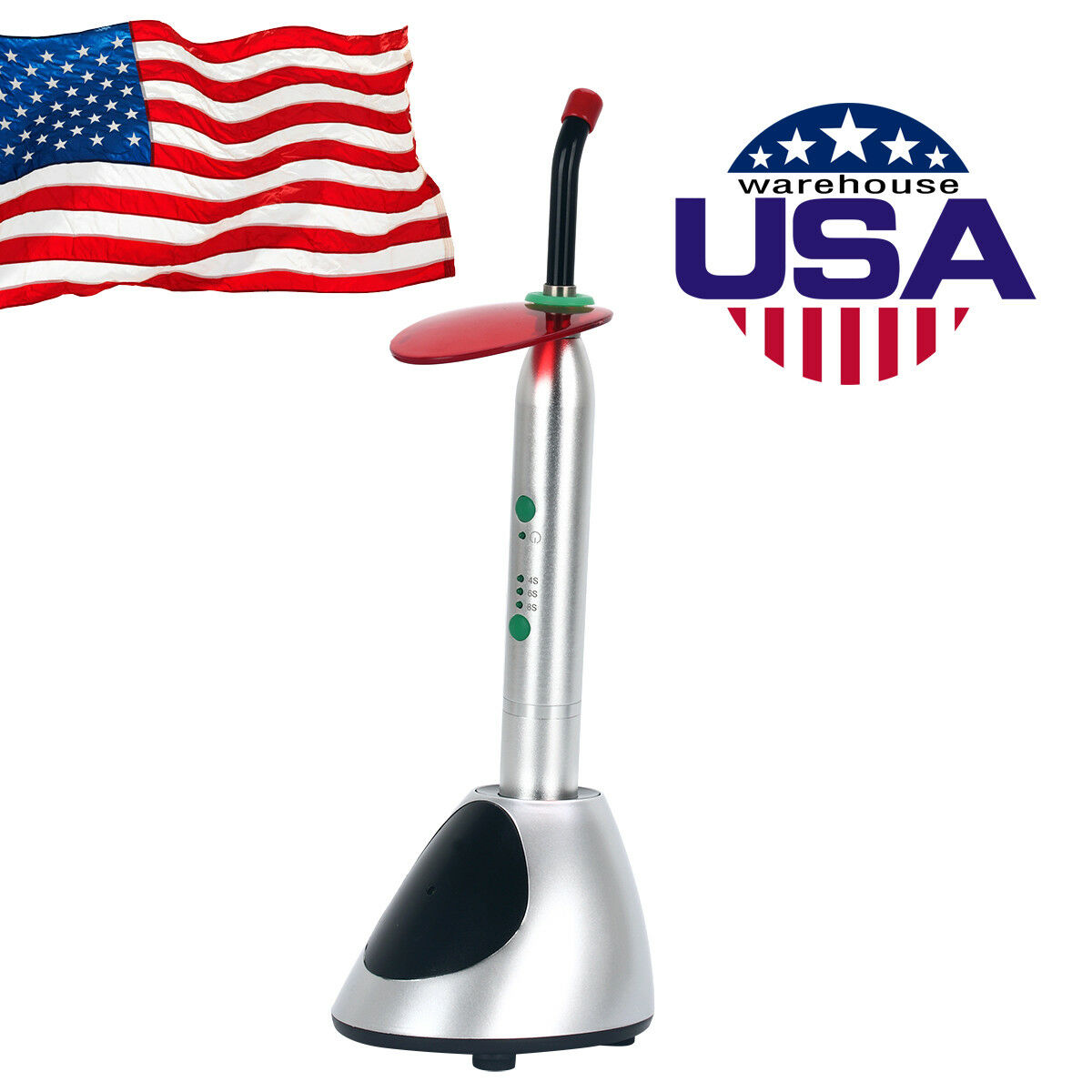 3pcs Dental LED Curing Light Lamp Wireless High Power Wide Spectrum 2700mw/c㎡ US