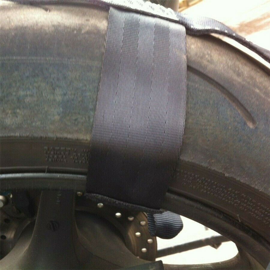 Universal Motorcycle Rear Wheel Transport Tie Down Strap Locking Easy to Operate