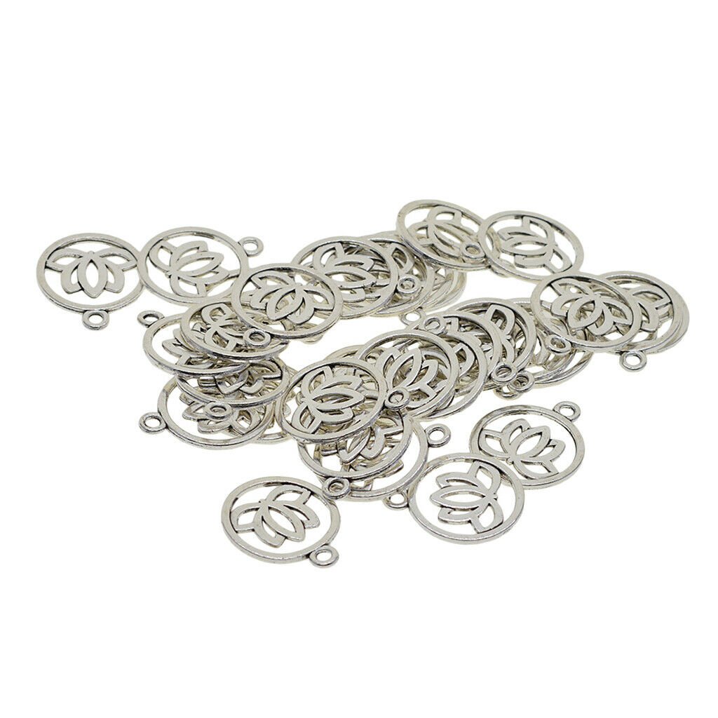 30 Pcs Tibetan Crafts Charms Flower Pendants For Necklace